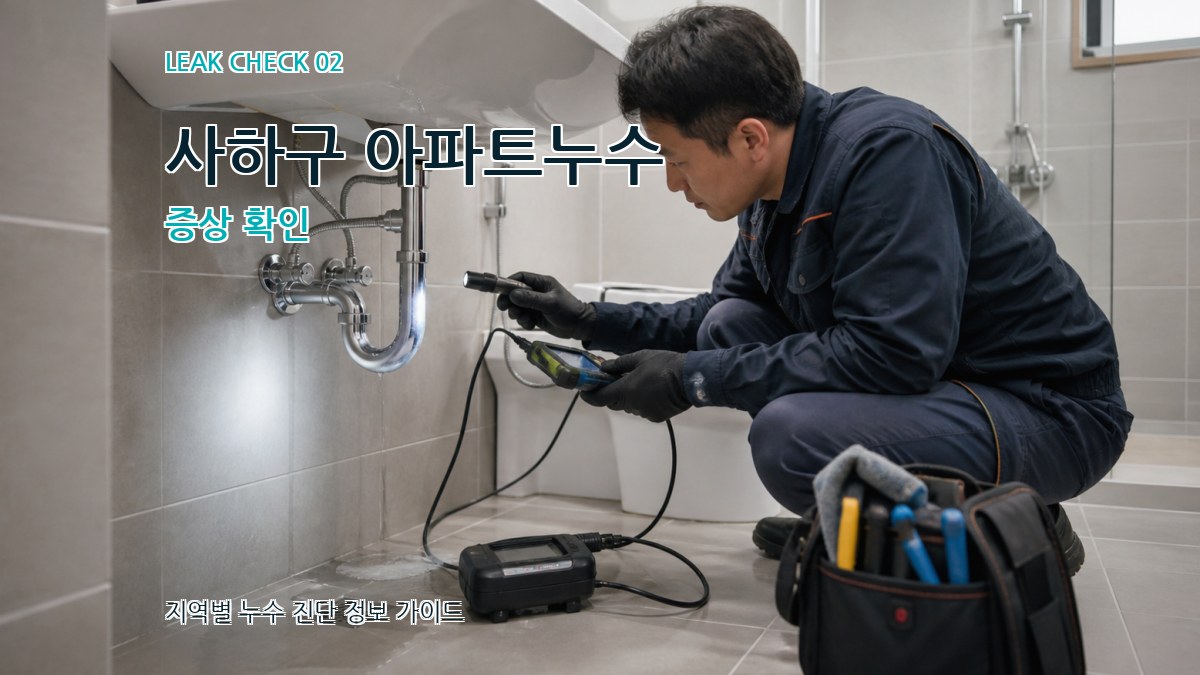 사하구 아파트누수 증상 확인