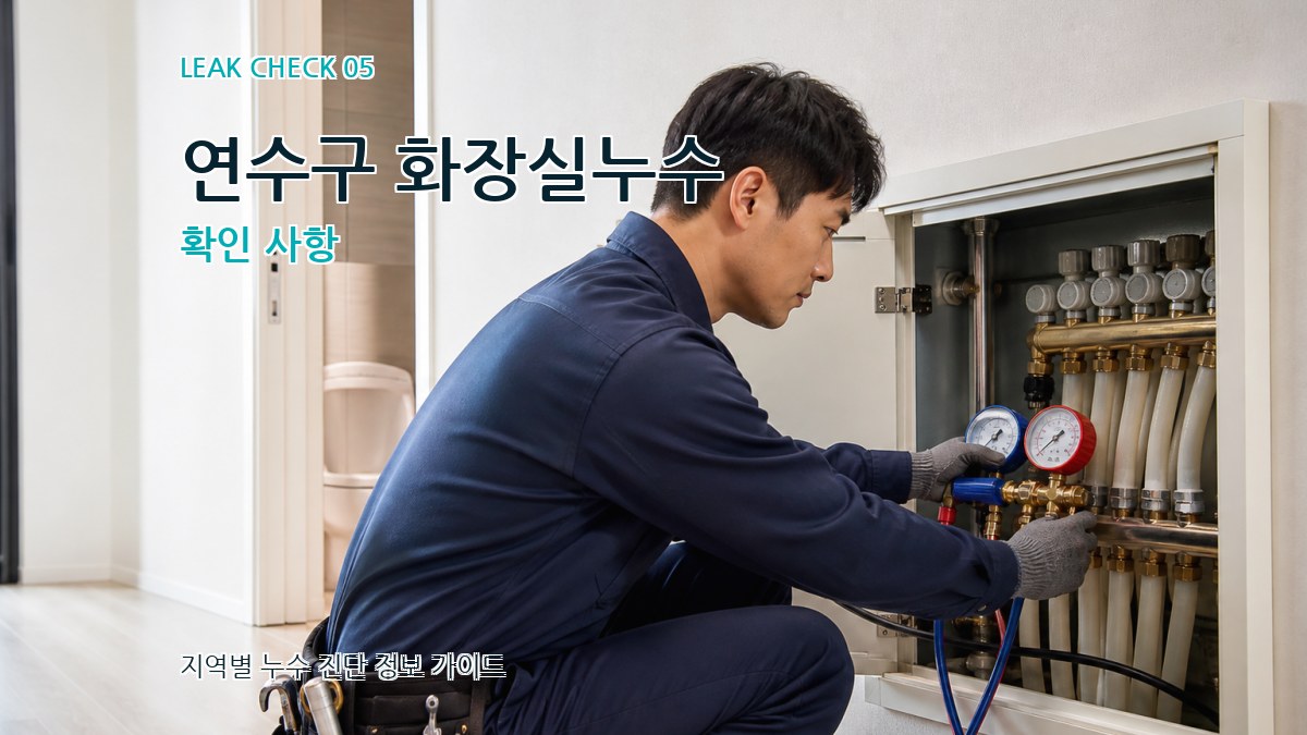 연수구 화장실누수 확인 사항