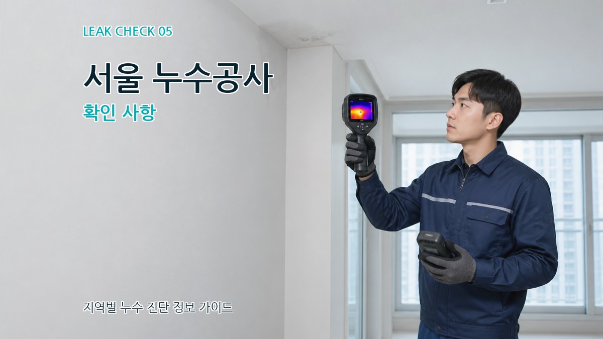 서울 누수공사 확인 사항