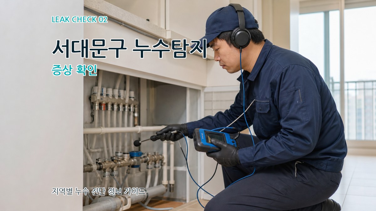 서대문구 누수탐지 증상 확인