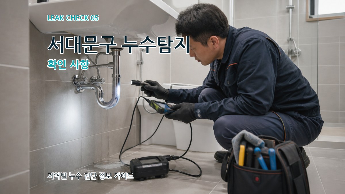 서대문구 누수탐지 확인 사항