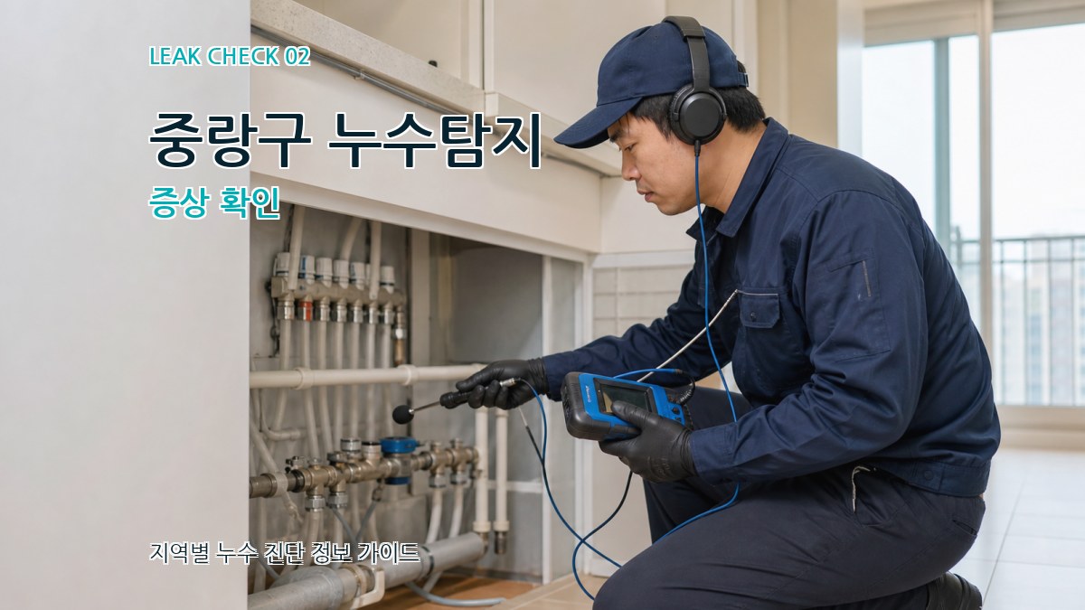 중랑구 누수탐지 증상 확인