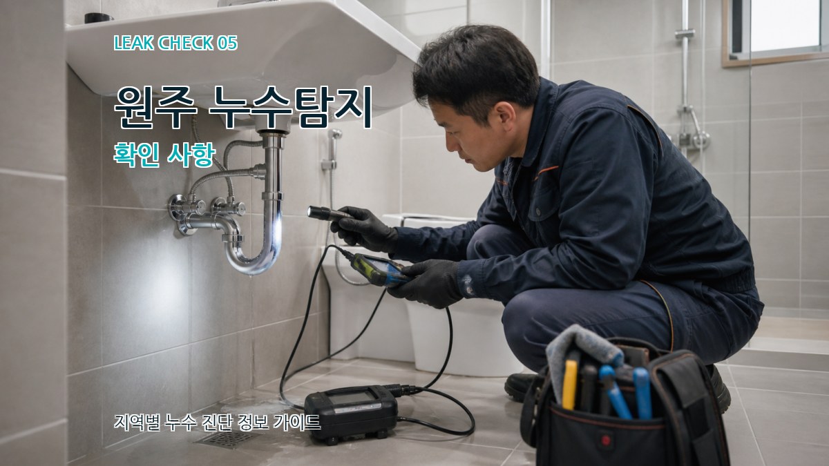 원주 누수탐지 확인 사항