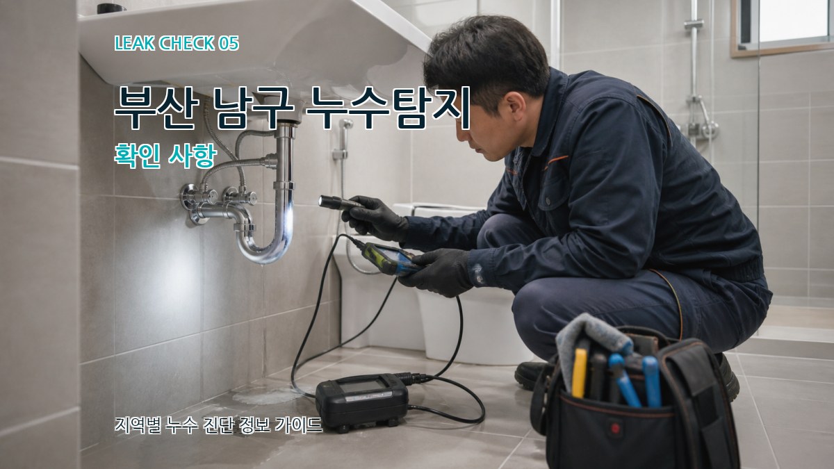 부산 남구 누수탐지 확인 사항